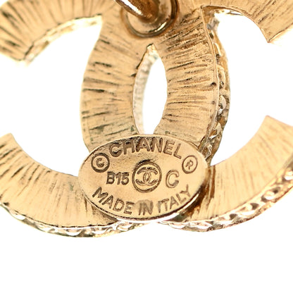 Chanel Crystal CC Earrings Light Gold 4 of 4