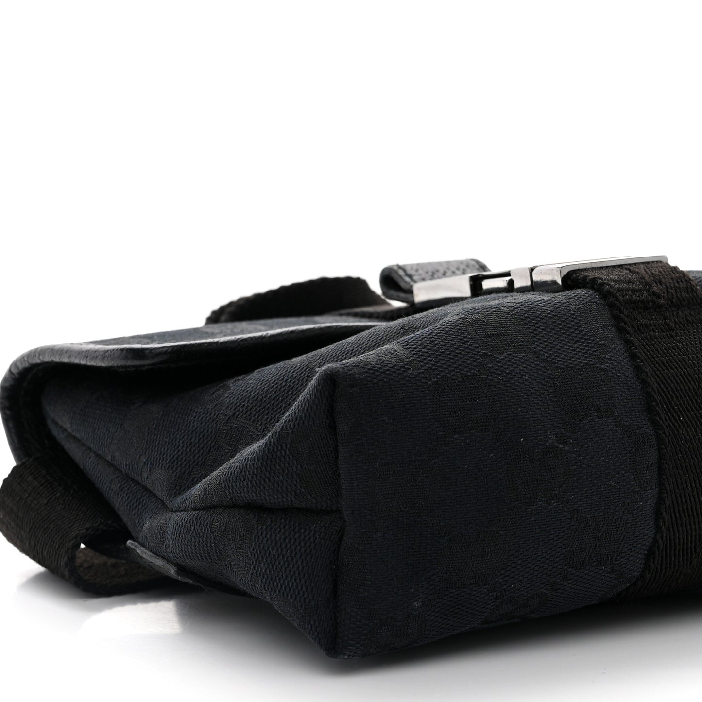 GG Monogram Web Buckle Belt Bag Black