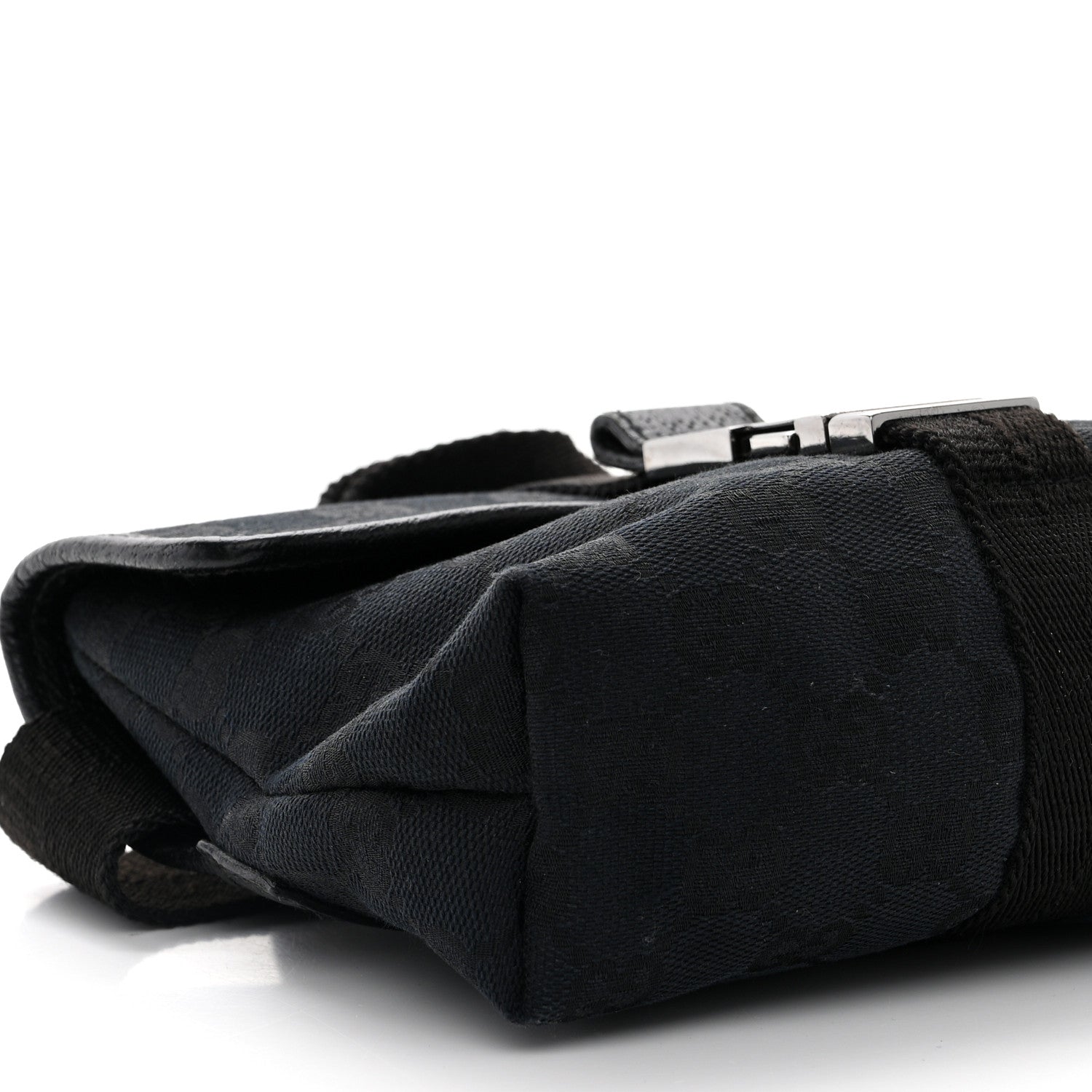 Gucci GG Monogram Web Buckle Belt Bag Black 9 of 10