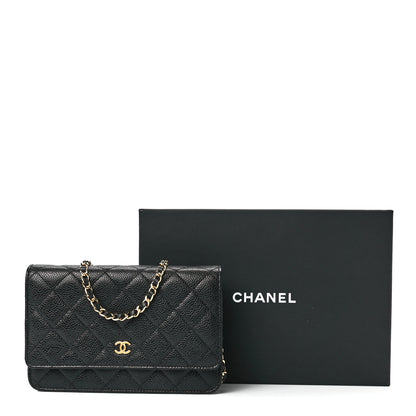 Chanel Caviar Quilted Wallet on Chain WOC Black 12 of 12