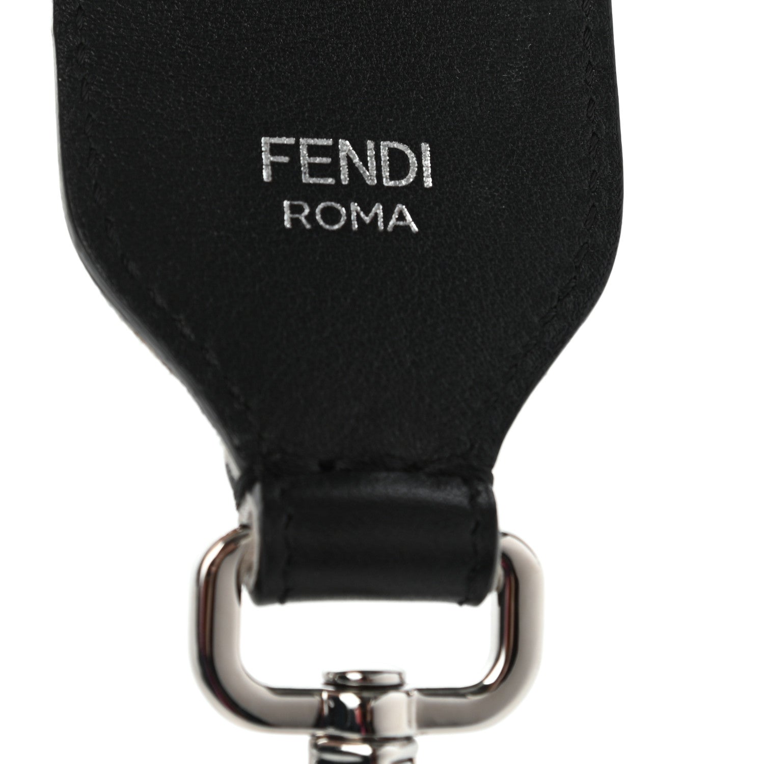 Fendi Velvet Tapestry Calfskin FF Reloaded Strap You White Black 4 of 6