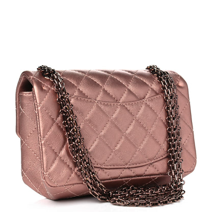 Chanel Metallic Grained Calfskin Quilted 2.55 Reissue Mini Flap Copper Pink 2 of 4