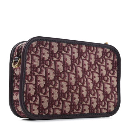 Christian Dior Oblique Diorquake Clutch Burgundy 2 of 5