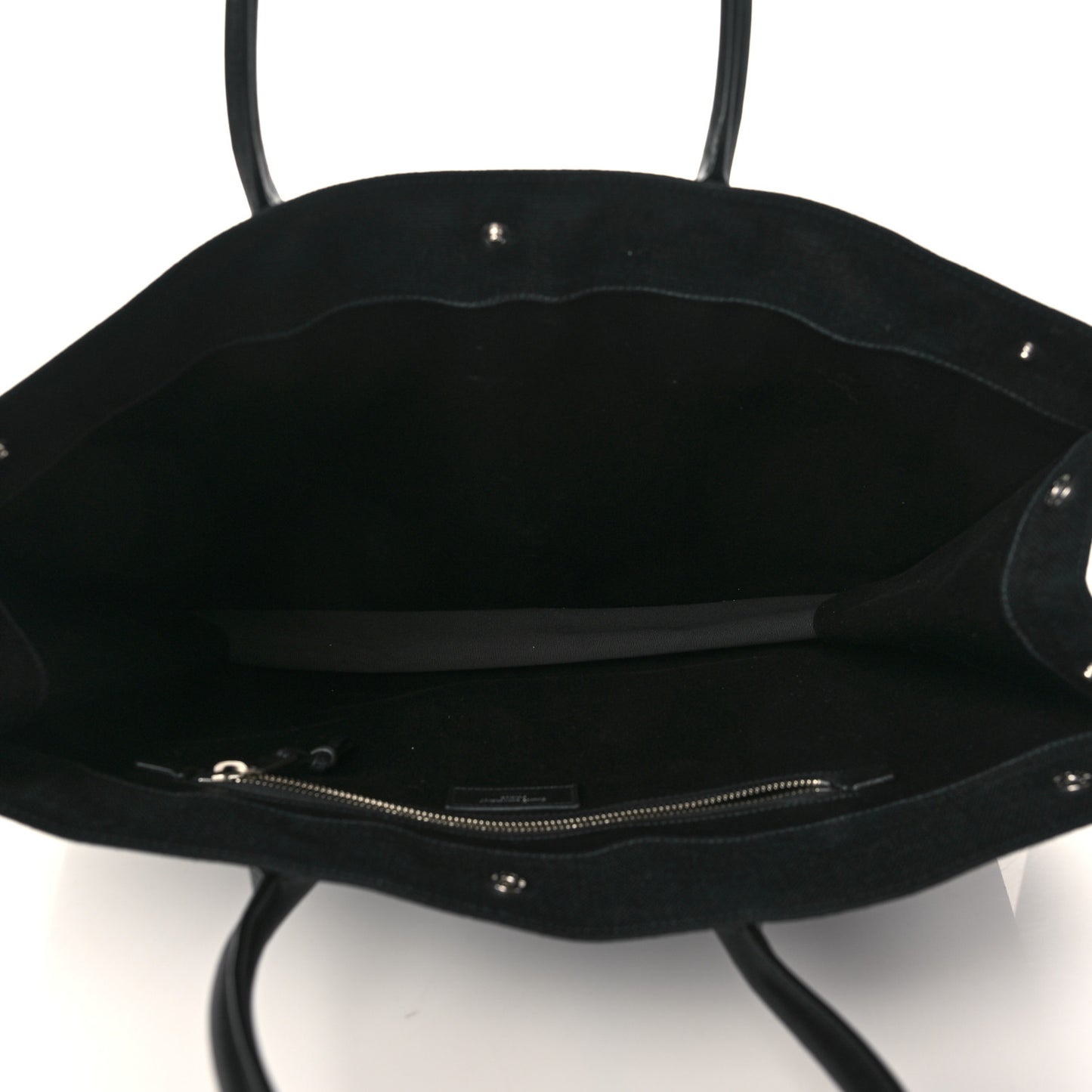 Raffia Linen Calfskin Rive Gauche Tote Black