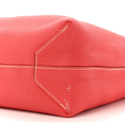 Hermes Taurillon Clemence Double Sens 36 Reversible Tote Rubis Bougainvillea 12 of 20