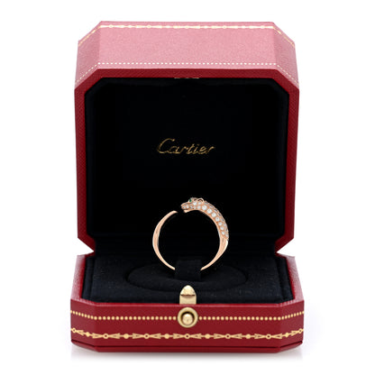 Cartier 18K Pink Gold Diamond Emerald Onyx Panthere De Cartier Ring 62 10 6 of 6