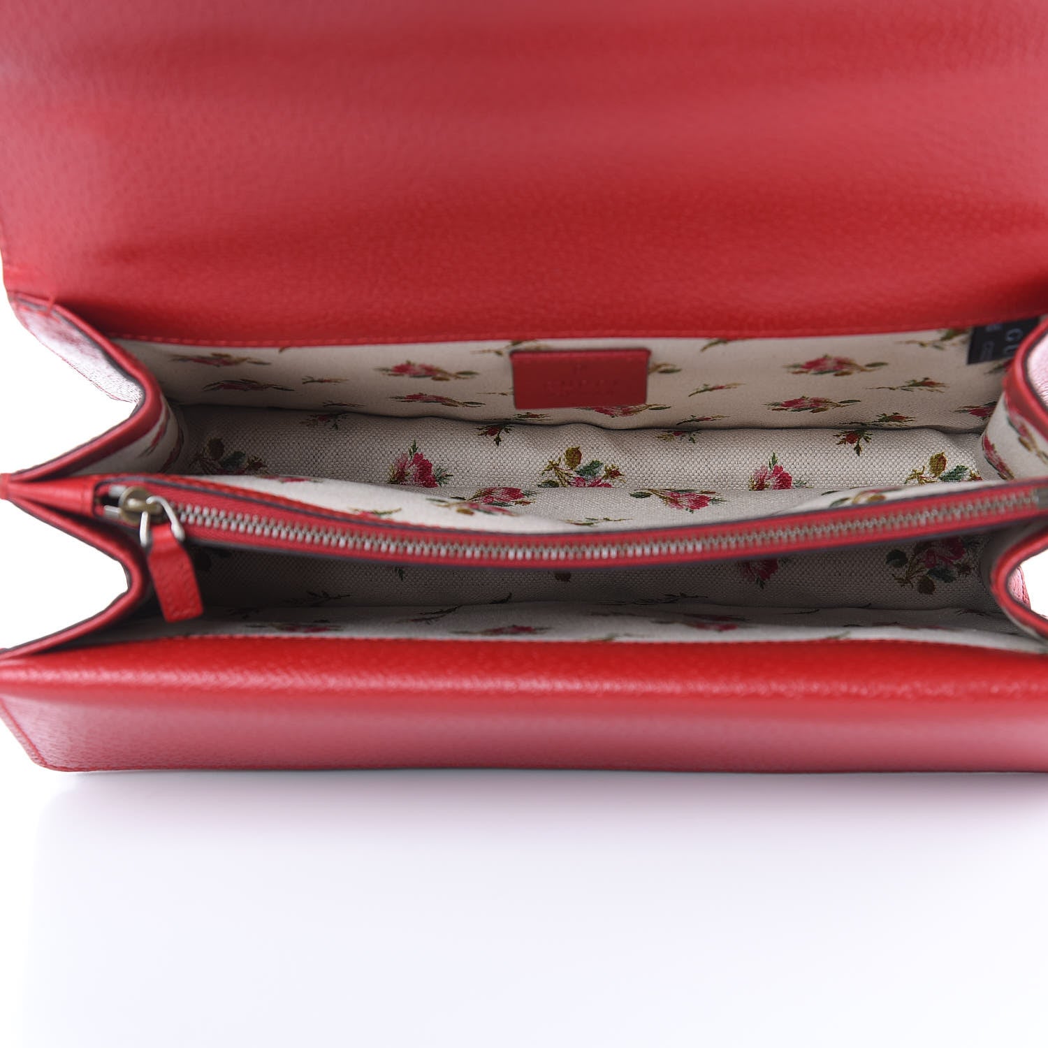 Gucci Calfskin Web Floral Embroidered Small Dionysus Shoulder Bag Hibiscus Red 5 of 9