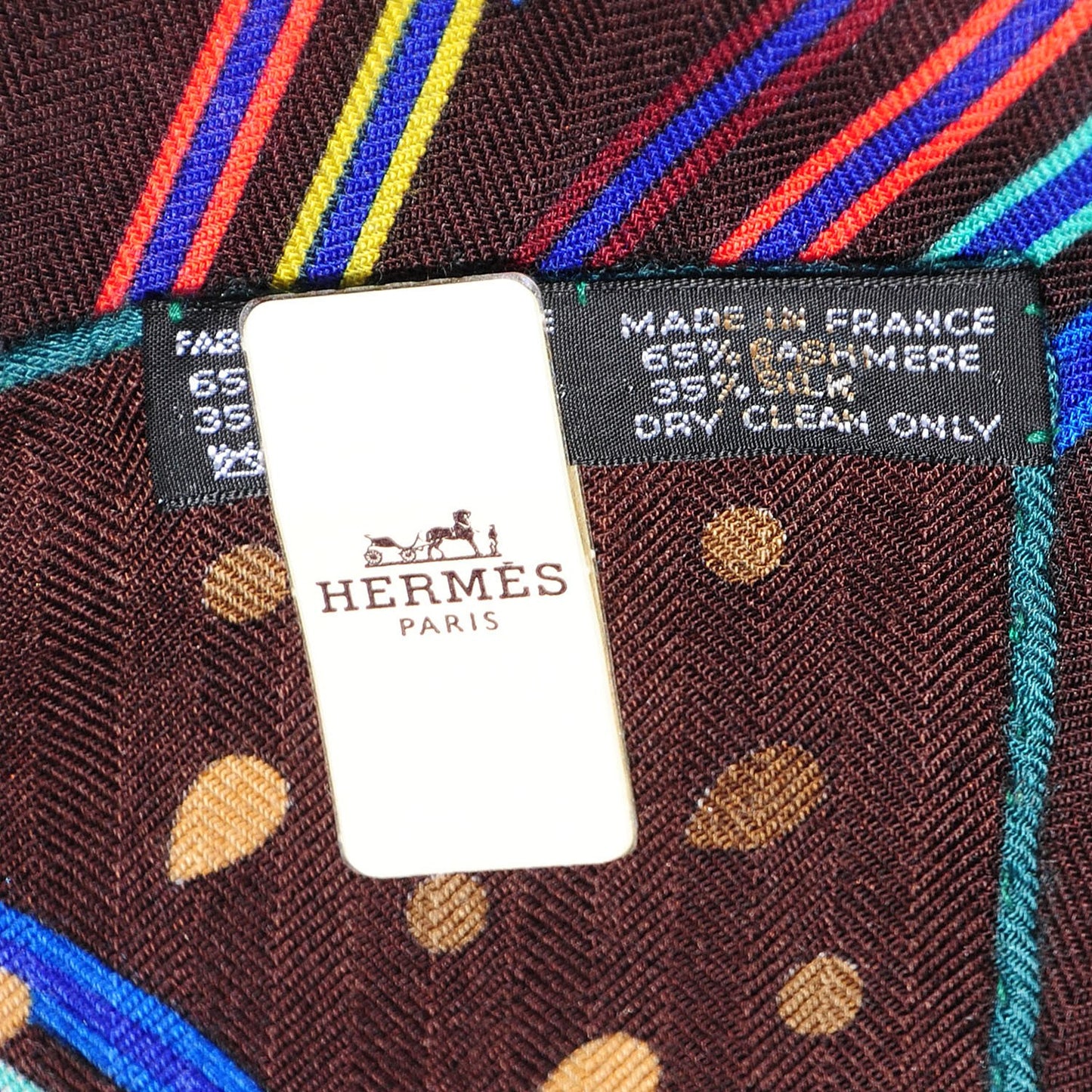 Cashmere Silk Laboratoire Du Temps Shawl 140 Marron Nocturne Vert Rouge H