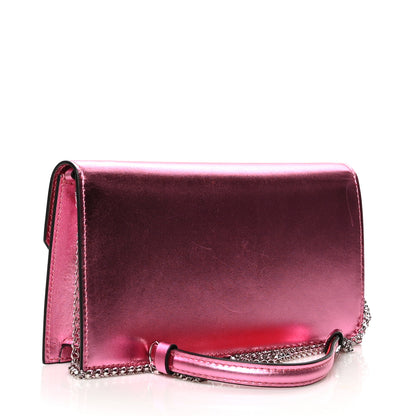 Christian Louboutin Metallic Calfskin Loubi54 Crossbody Clutch Pink 2 of 8