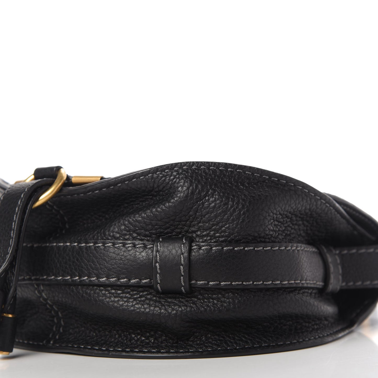 Calfskin Mini Marcie Round Crossbody Bag Black