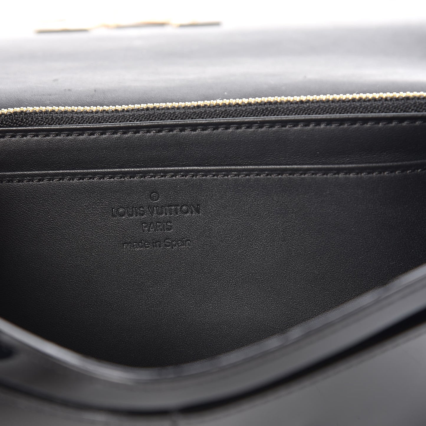 Patent Louise Clutch Black