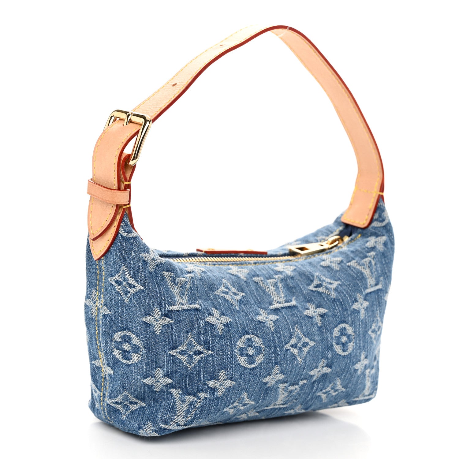 Louis Vuitton Monogram Denim Hills Pochette Blue 3 of 10