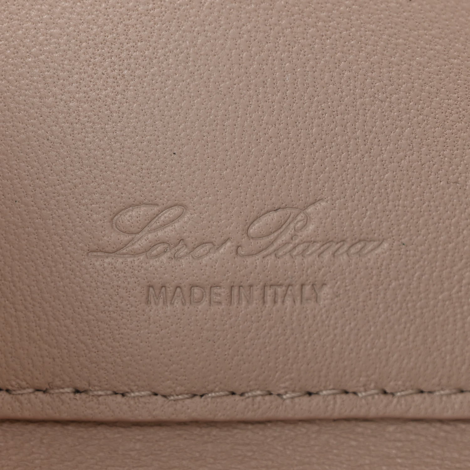 Loro Piana Grained Calfskin Extra Pocket Mini Pouch Creamed Honey 6 of 9