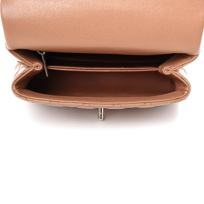 Chanel Caviar Quilted Mini Coco Handle Flap Brown 6 of 11