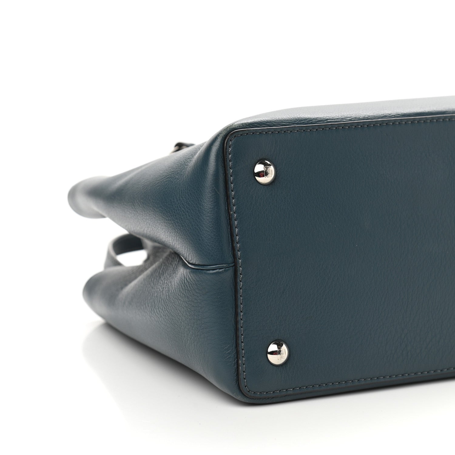 Fendi Vitello Dolce Century Petite 2Jours Tote Pavone Albicocca 7 of 15