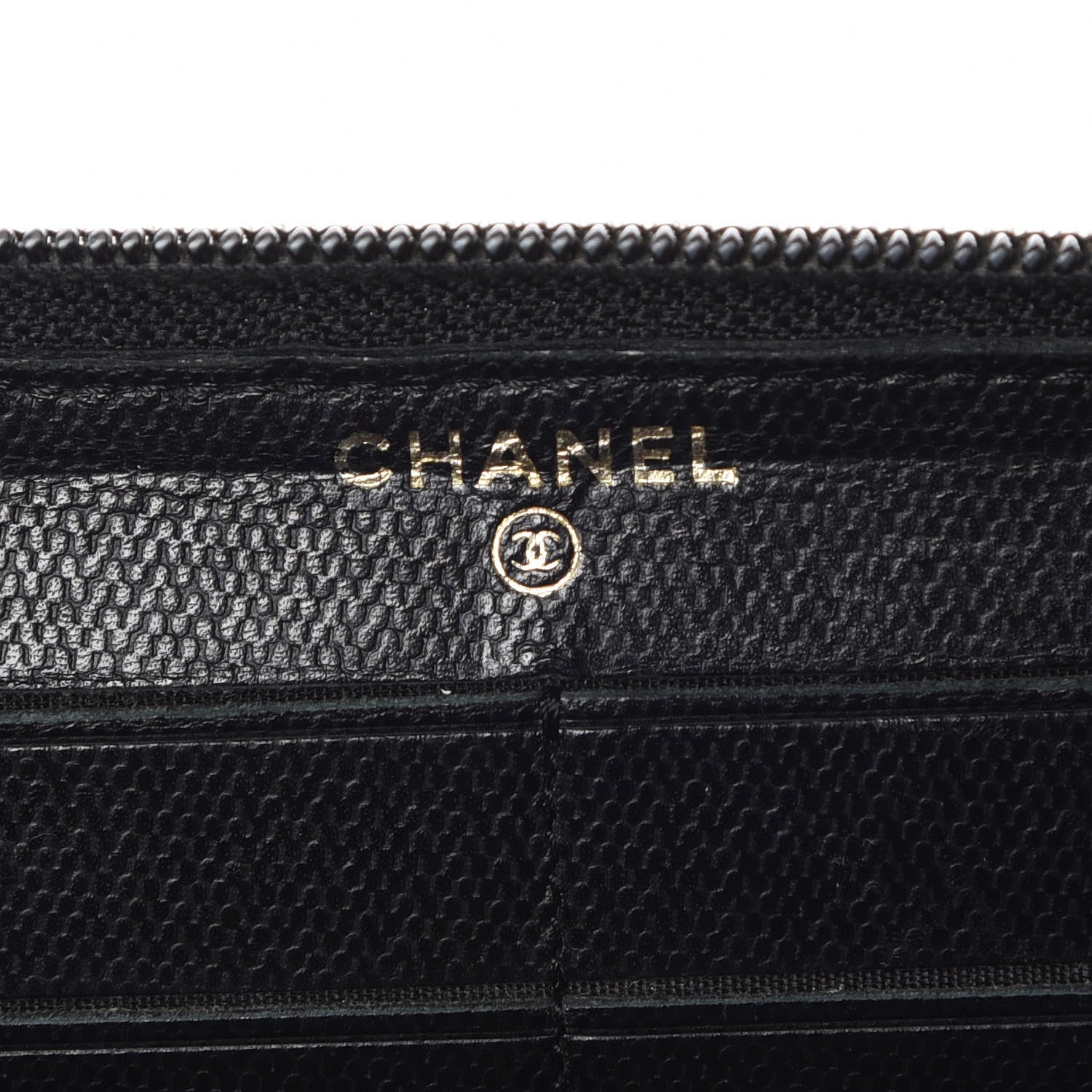 Chanel Grained Calfskin Large CC Zip Around Wallet Black 8 of 10