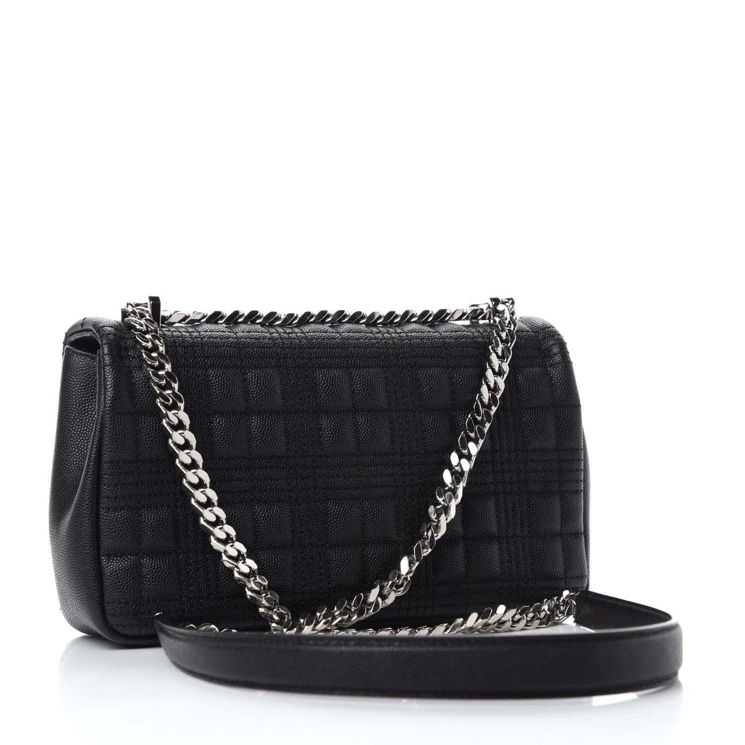 Burberry Grainy Calfskin Quilted Lola Bag Black 3 of 10