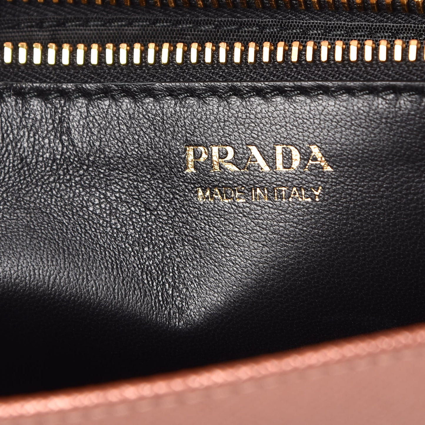 Metallic Saffiano Lux Chain Wallet Antico Mordore
