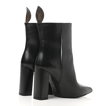 Louis Vuitton Calfskin Monogram Matchmaker Ankle Boots 38.5 Black 4 of 9