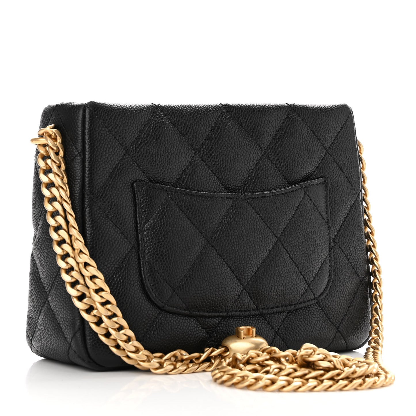 Caviar Quilted Sweetheart Hobo Black