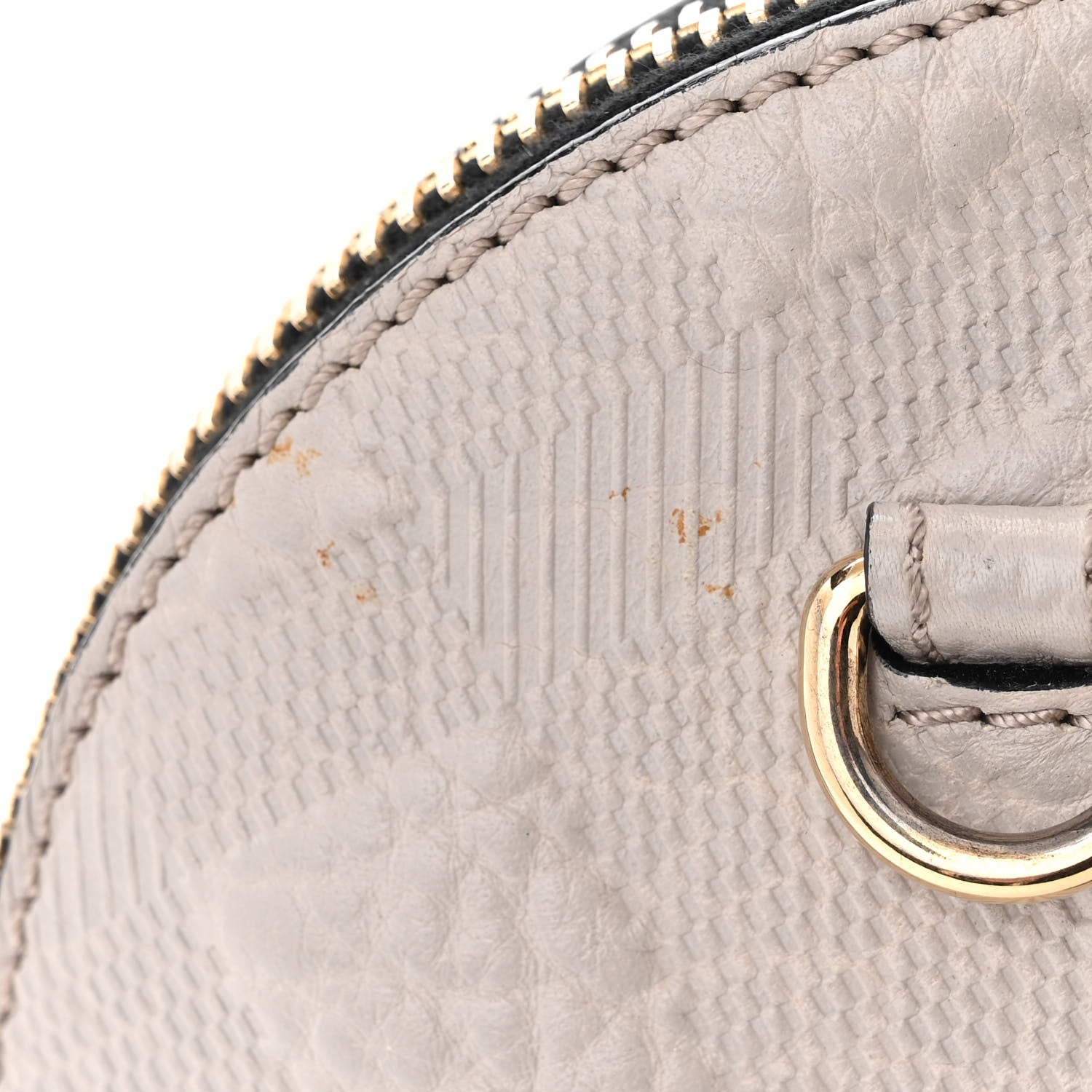Burberry Heritage Grain Check Embossed Small Orchard Bowling Bag Pale Grey 10 of 12