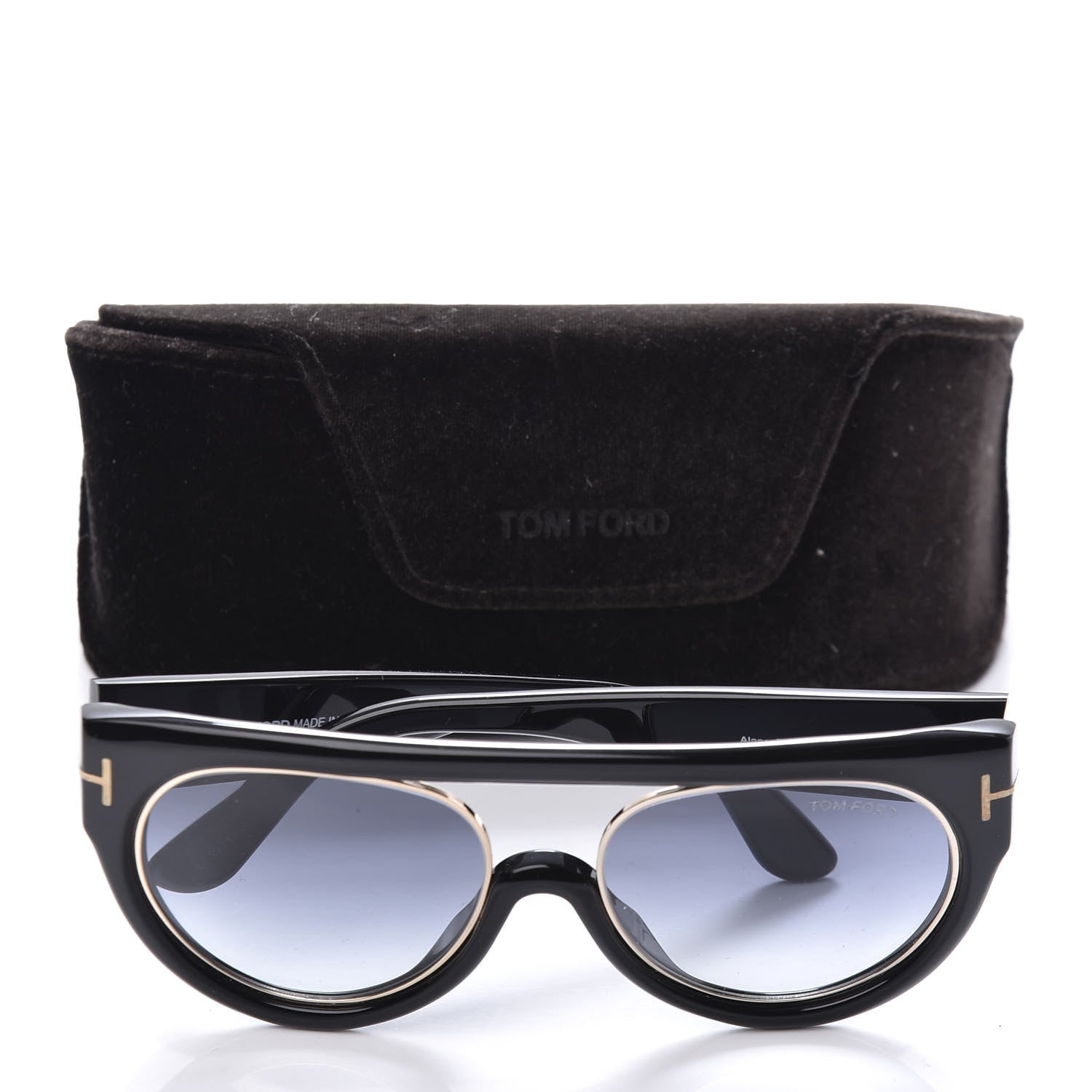 Tom Ford Alana Aviator Round Sunglasses TF360 Black 9 of 9