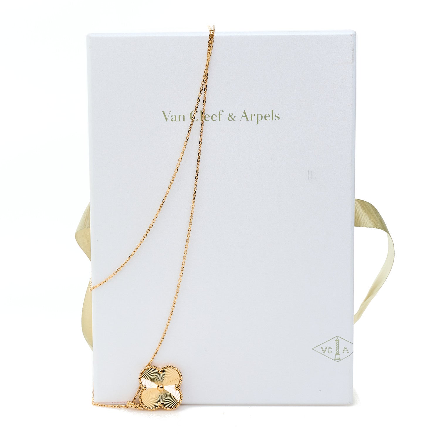 Van Cleef & Arpels 18K Yellow Gold Guilloche Magic Alhambra Long Necklace 6 of 6