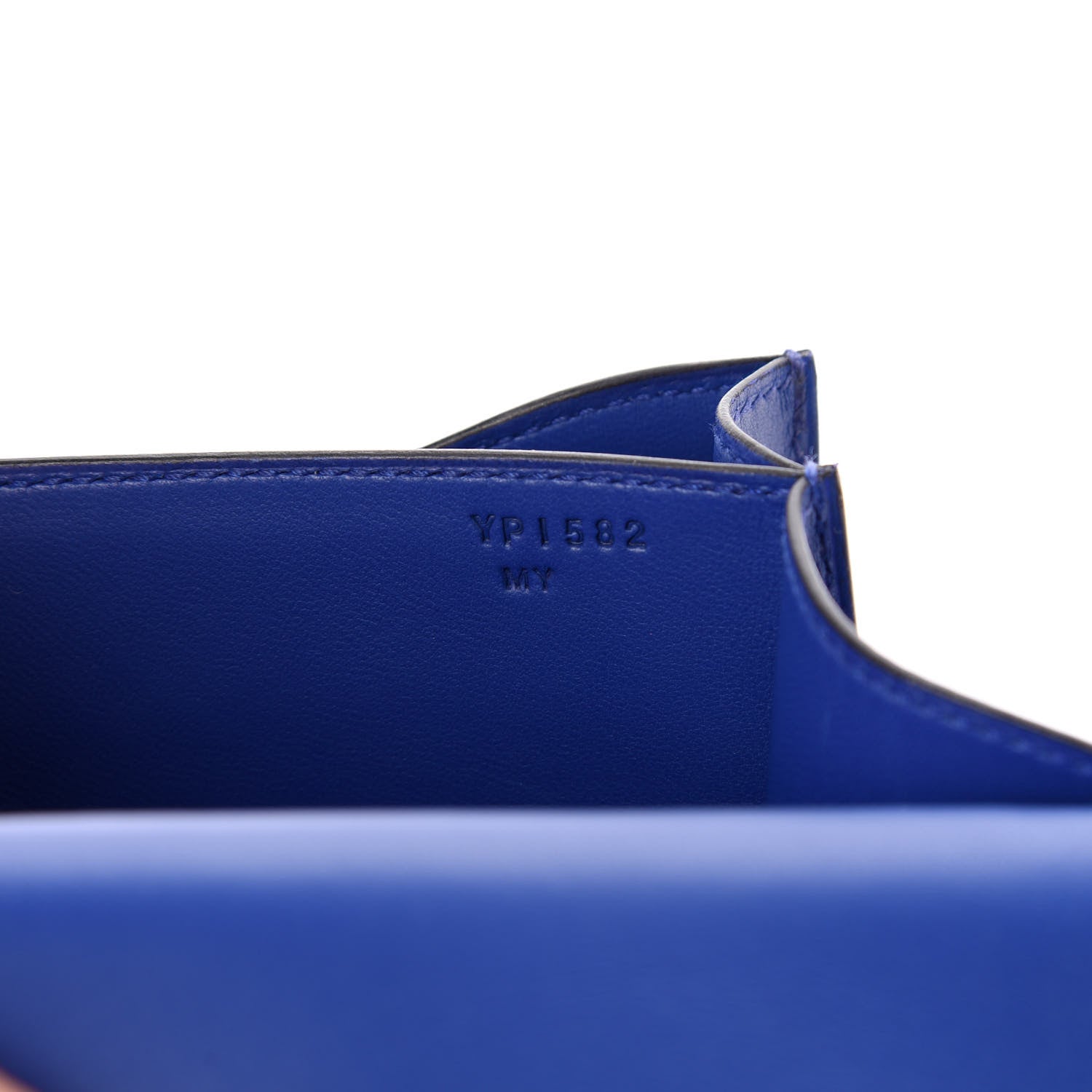 Hermes Tadelakt Constance 18 Bleu Electrique 9 of 12