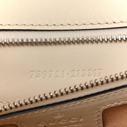 Gucci Senna Calfskin Petite GG Top Handle Shoulder Bag Mystic White 7 of 14