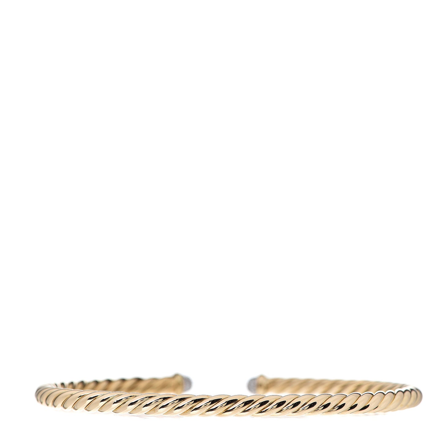 18K Yellow Gold Diamond 4mm Cablespira Bracelet