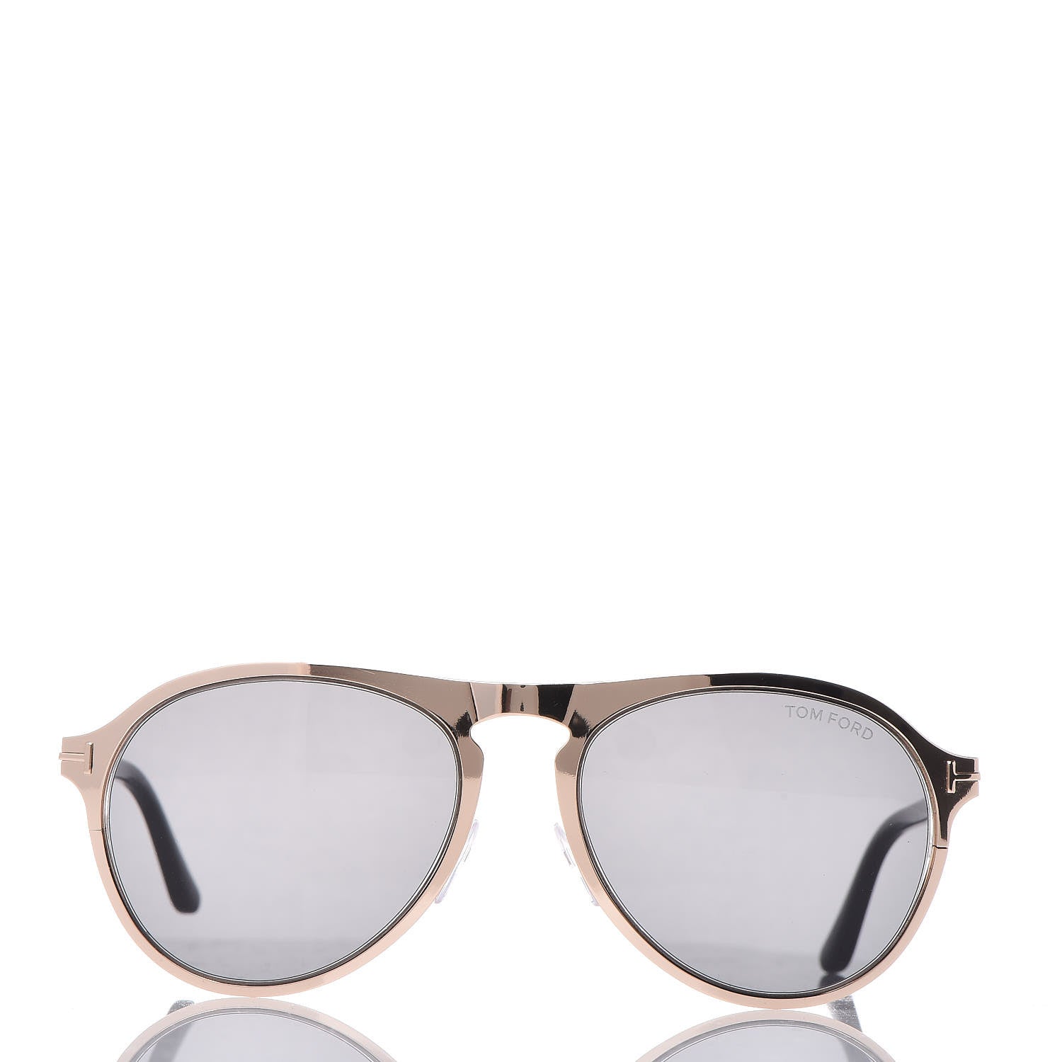 Tom Ford Bradburry Aviator Sunglasses TF525 Shiny Rose Gold Smoke 2 of 6