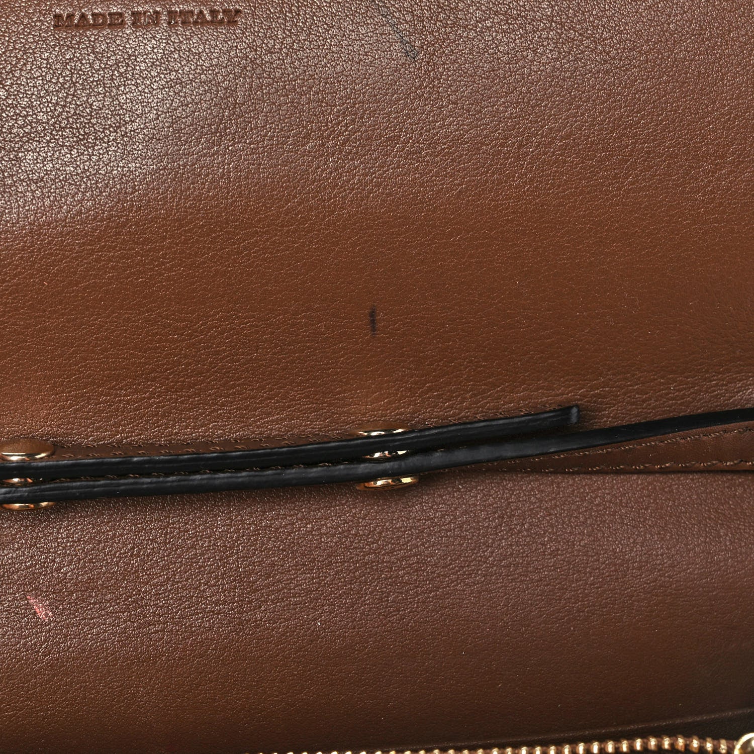 Burberry Calfskin Horseferry Check Henley Wallet On Chain Tan 10 of 11