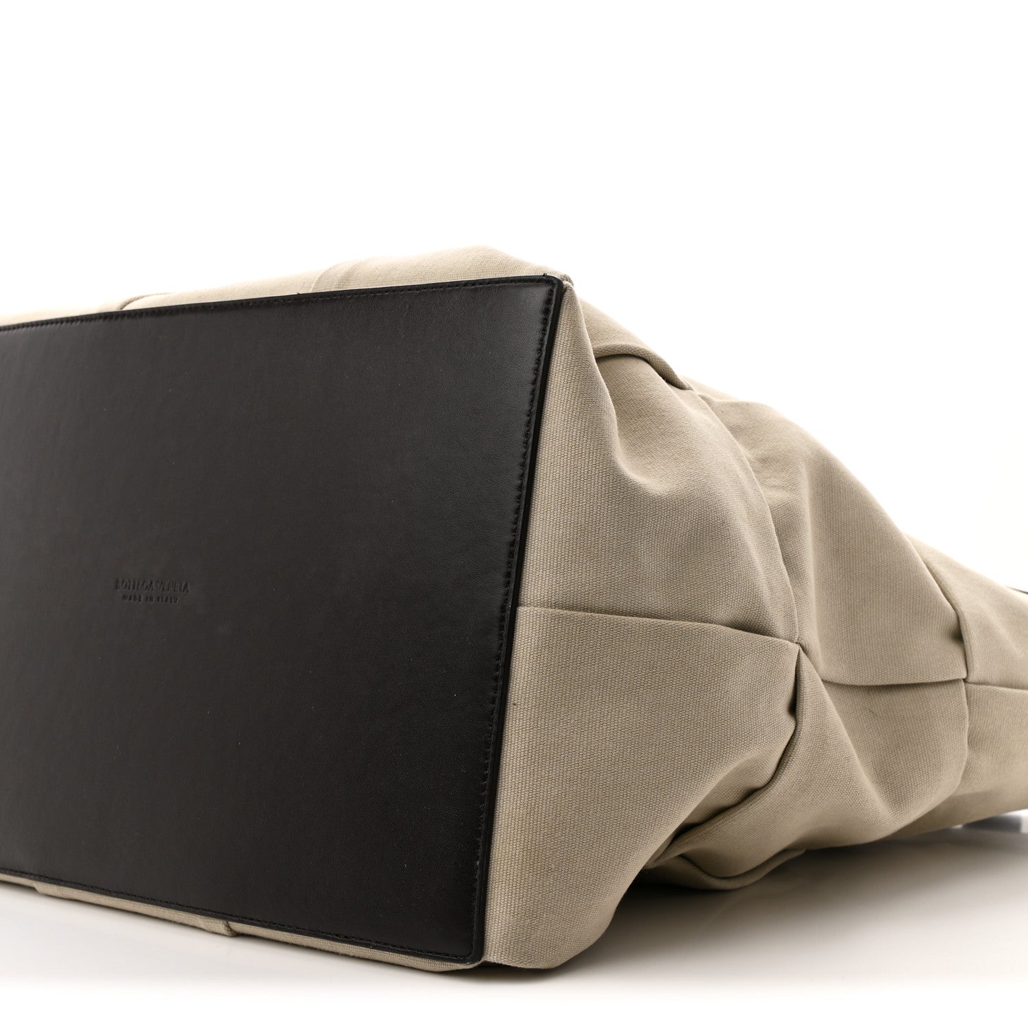 Bottega Veneta Canvas Nappa Intreccio Arco Tote Griege Fondant 10 of 11