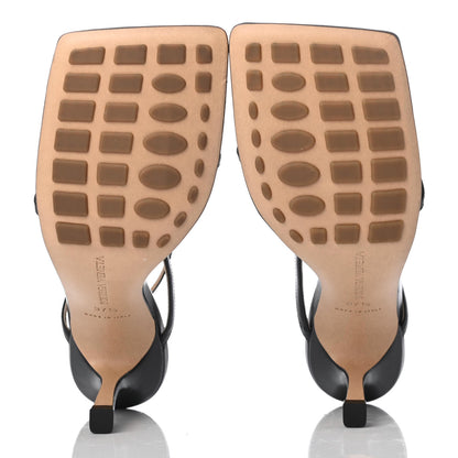Bottega Veneta Lambskin Stretch Multi Strap 90mm Sandals 37.5 Black 9 of 18