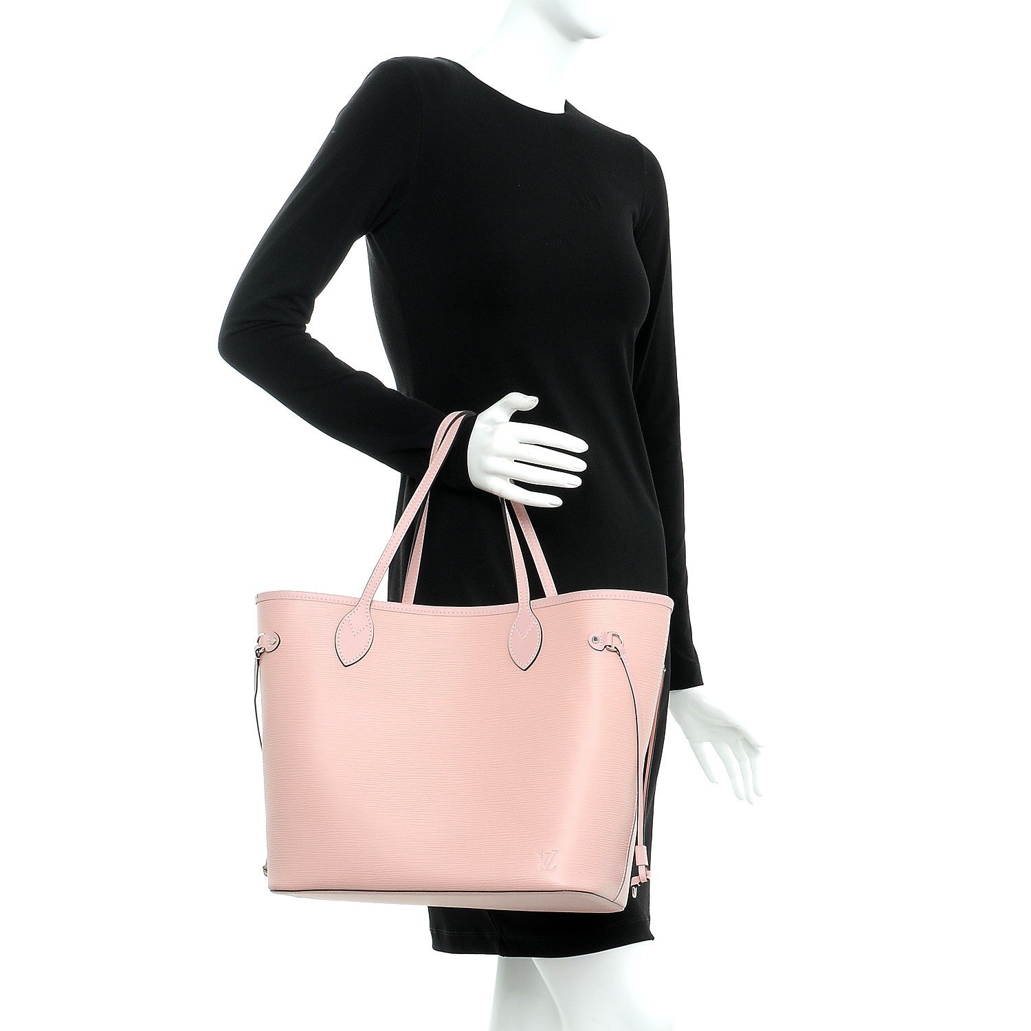Louis Vuitton Epi Neverfull MM Rose Ballerine 2 of 10