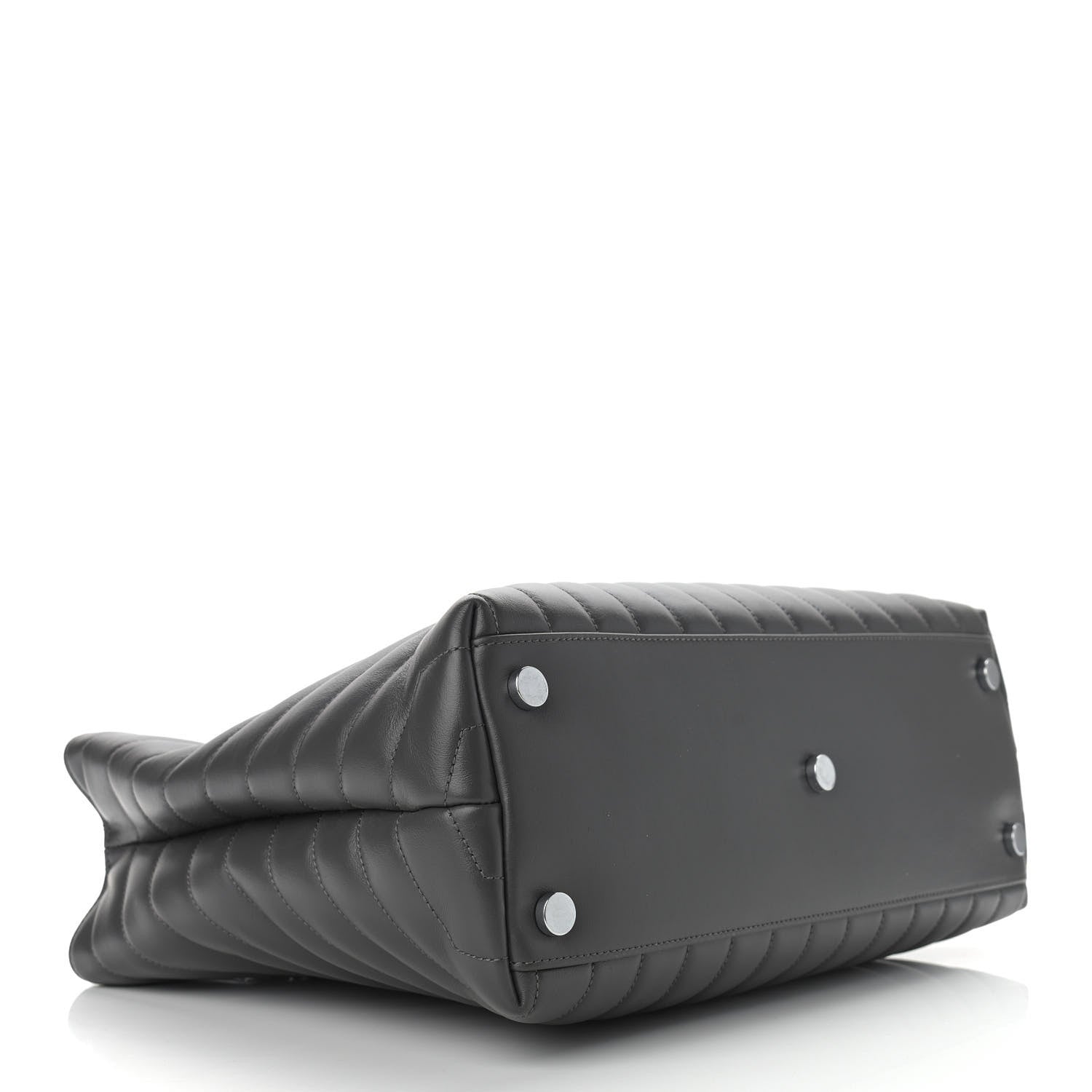 Saint Laurent Calfskin Y Quilted Monogram Large Loulou Shopper Storm 4 of 13