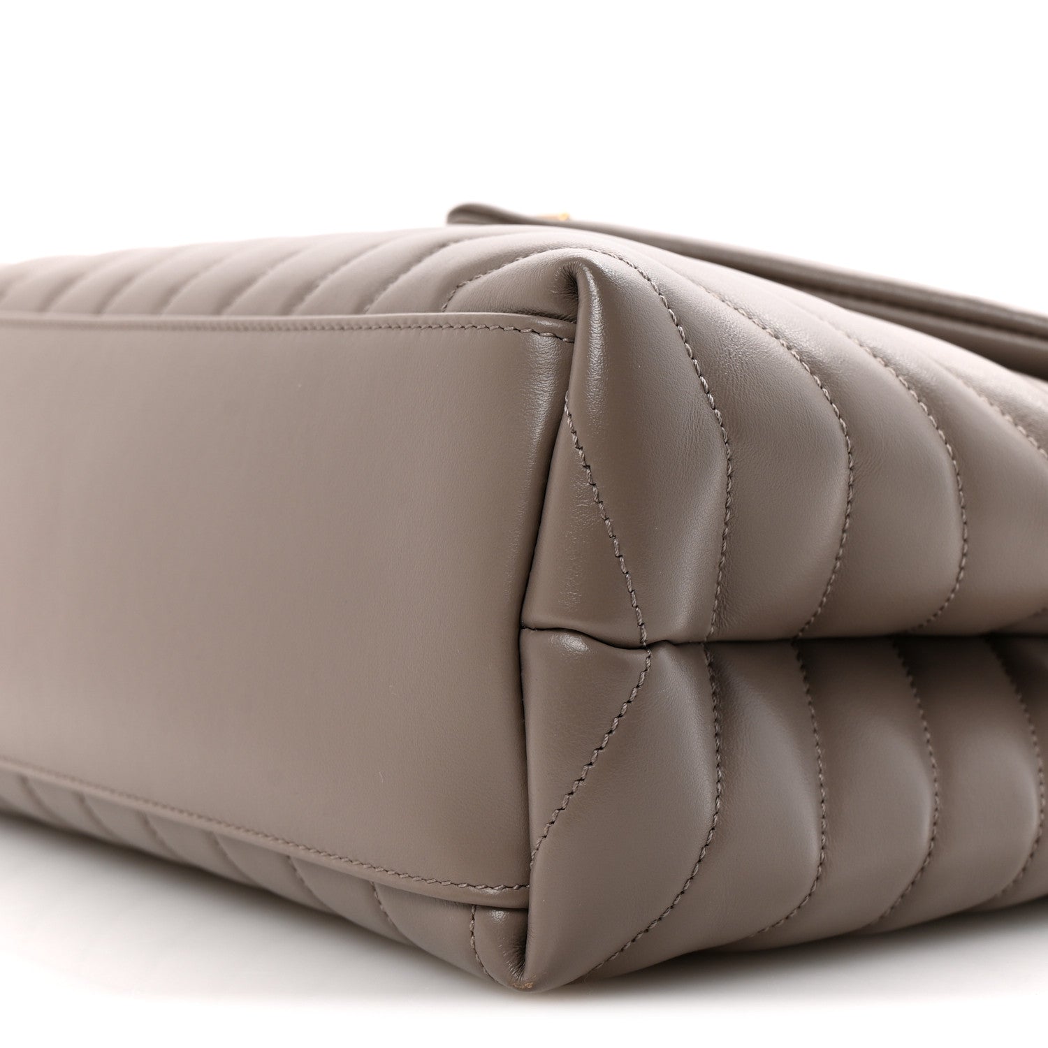 Saint Laurent Calfskin Y Quilted Monogram Medium Loulou Chain Satchel Greyish Brown 11 of 11