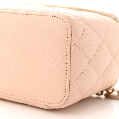 Chanel Caviar Quilted Small Vanity Case With Chain Light Pink 10 of 10