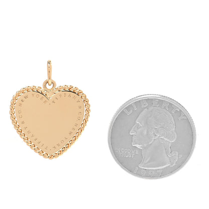 Tiffany 18K Yellow Gold Twist Heart Charm 2 of 3