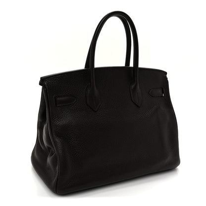 Hermes Taurillon Clemence Birkin 30 Chocolate 3 of 12