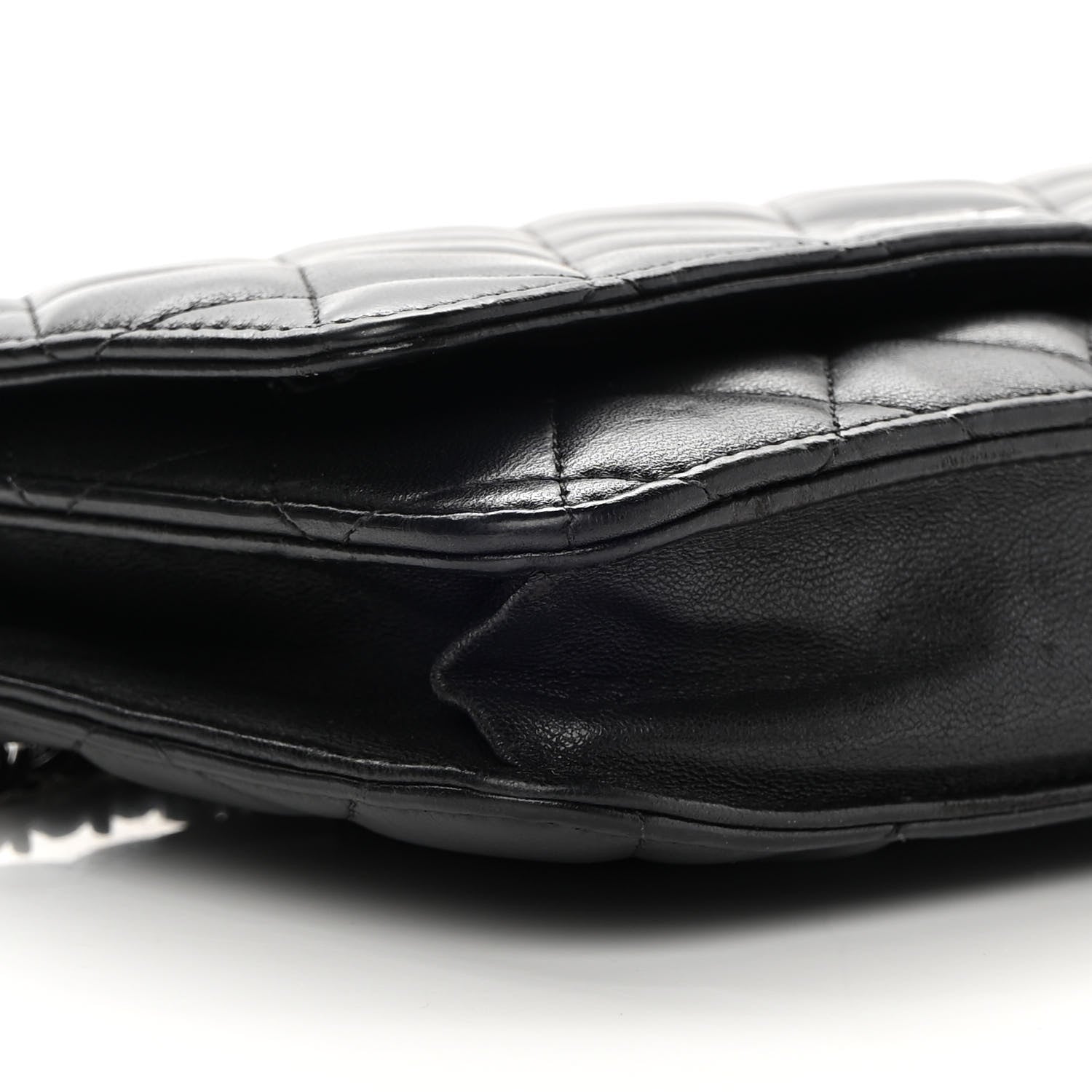 Chanel Lambskin Quilted Wallet On Chain WOC Black 9 of 14