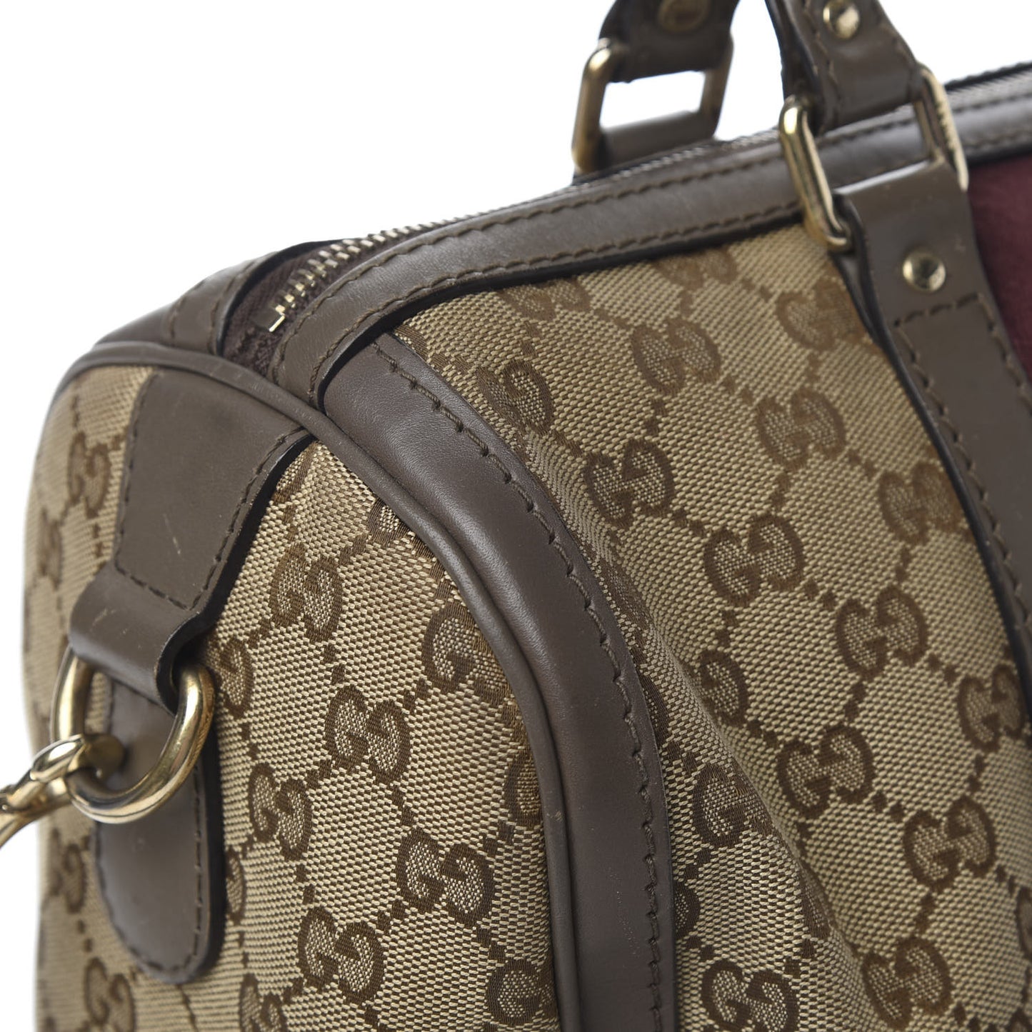 Monogram Vintage Web Medium Boston Maple Brown