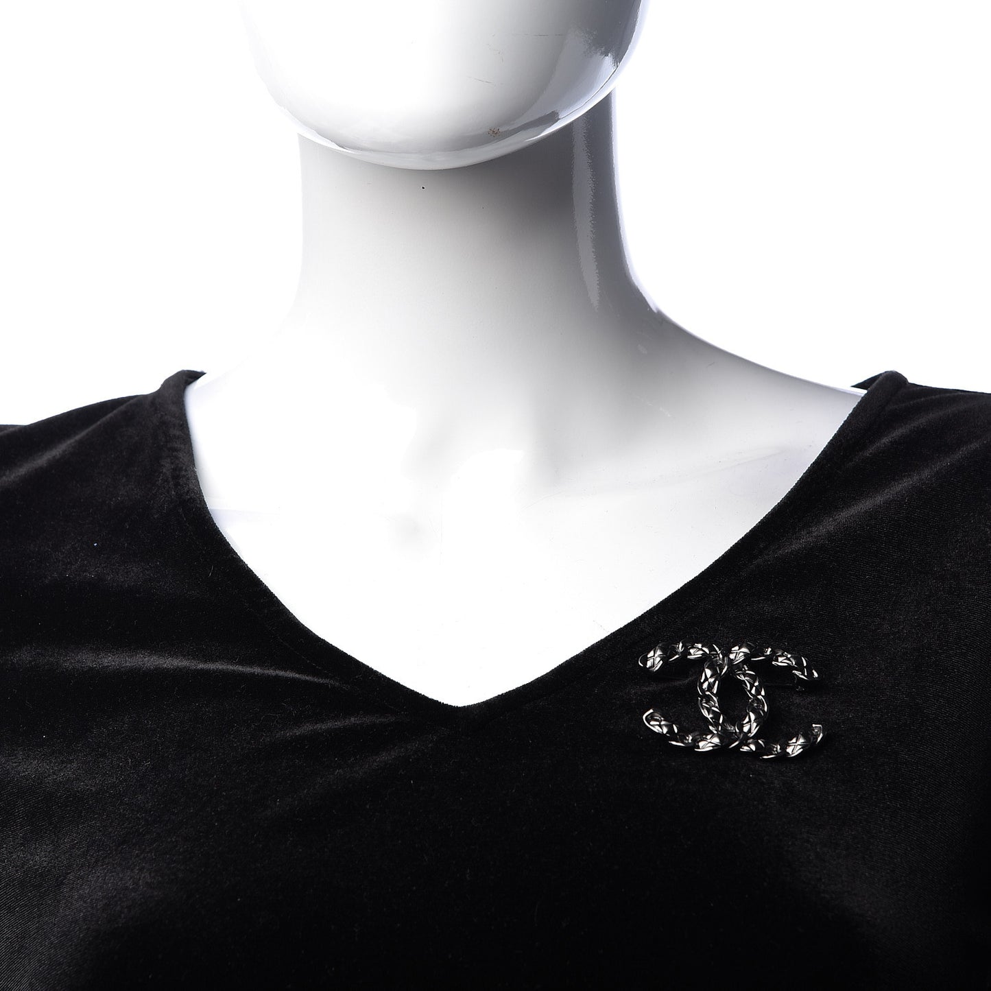 Ruthenium Chain CC Brooch