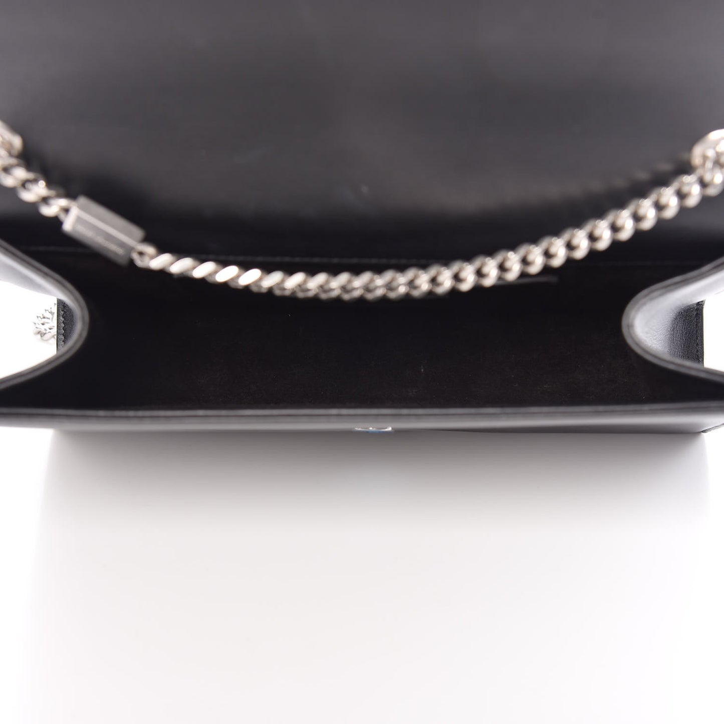 Calfskin Embellished Medium Monogram Kate Satchel Black