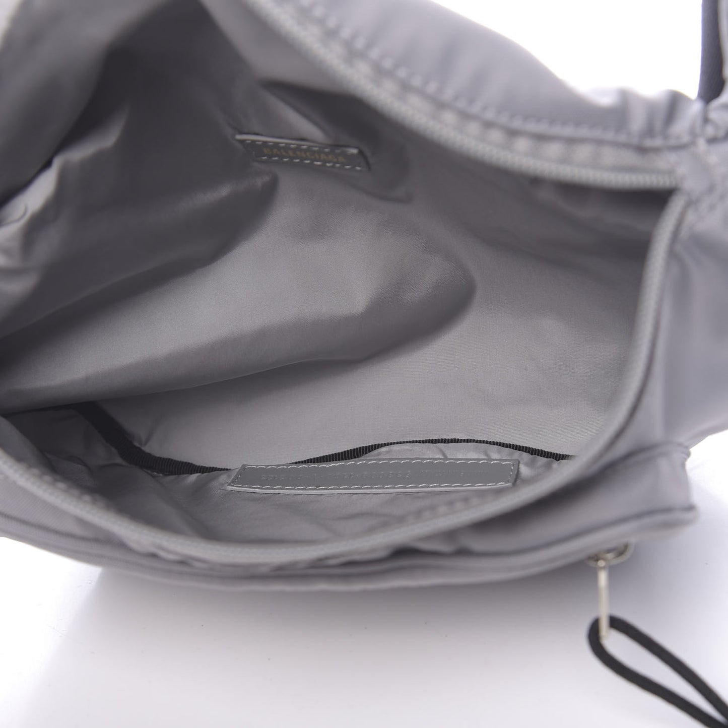 Textured Sport Nylon Logo Embroidered Wheel Beltpack Grey White