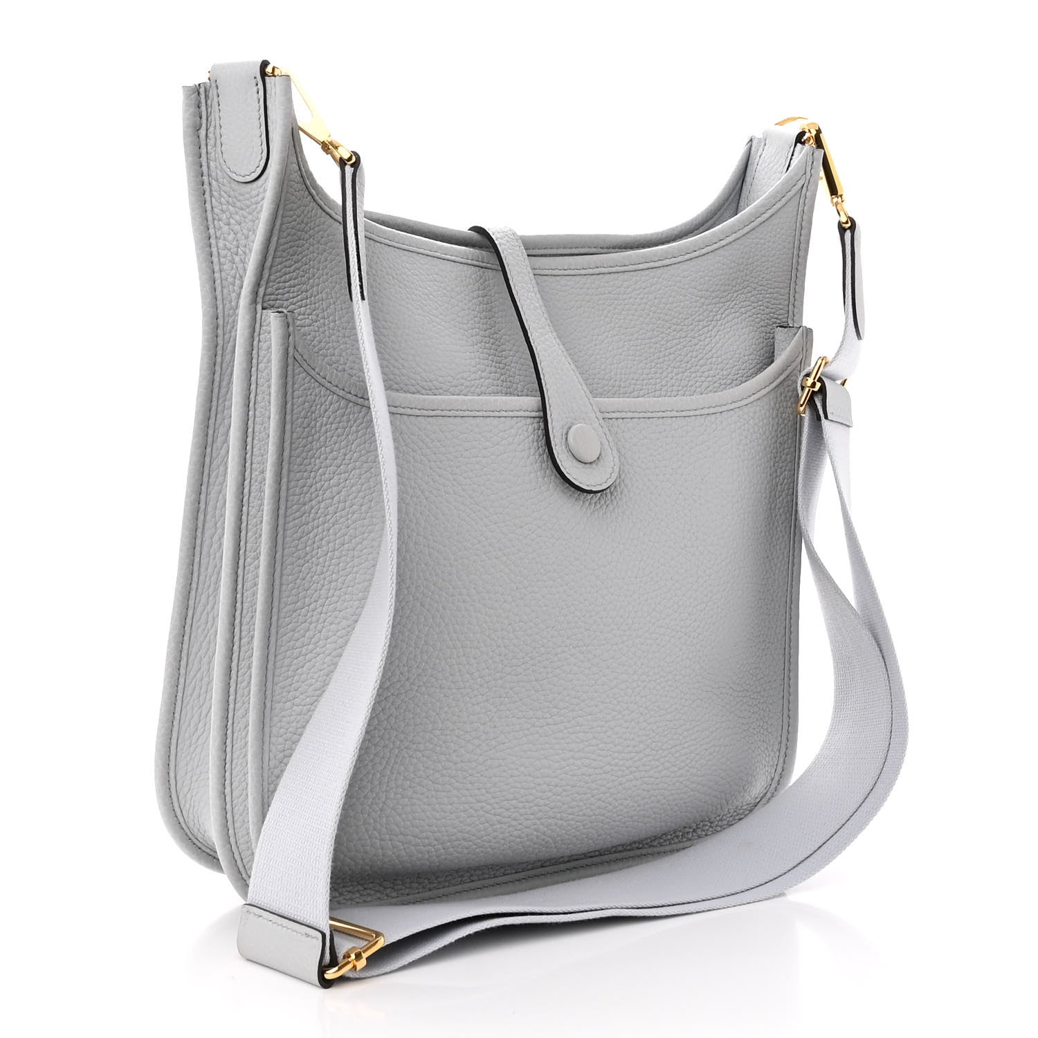 Hermes Taurillon Clemence Evelyne III PM Bleu Pale 3 of 9