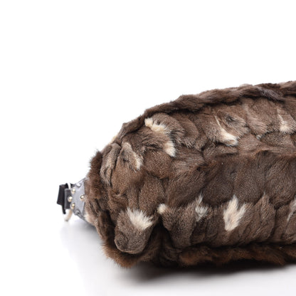 Fendi Rabbit Fur Large Chef Shoulder Bag 5 of 12