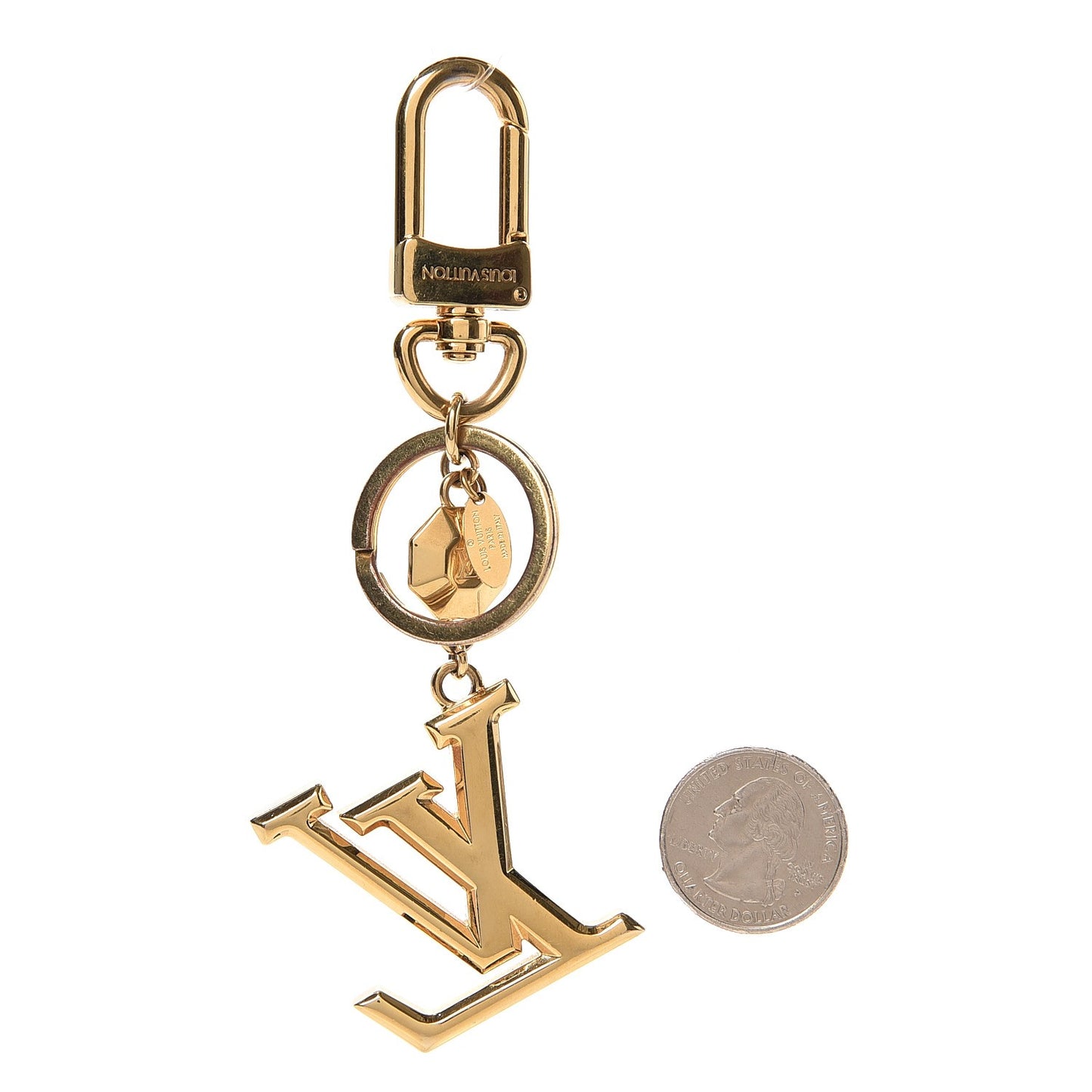 LV Facettes Bag Charm Key Holder Gold