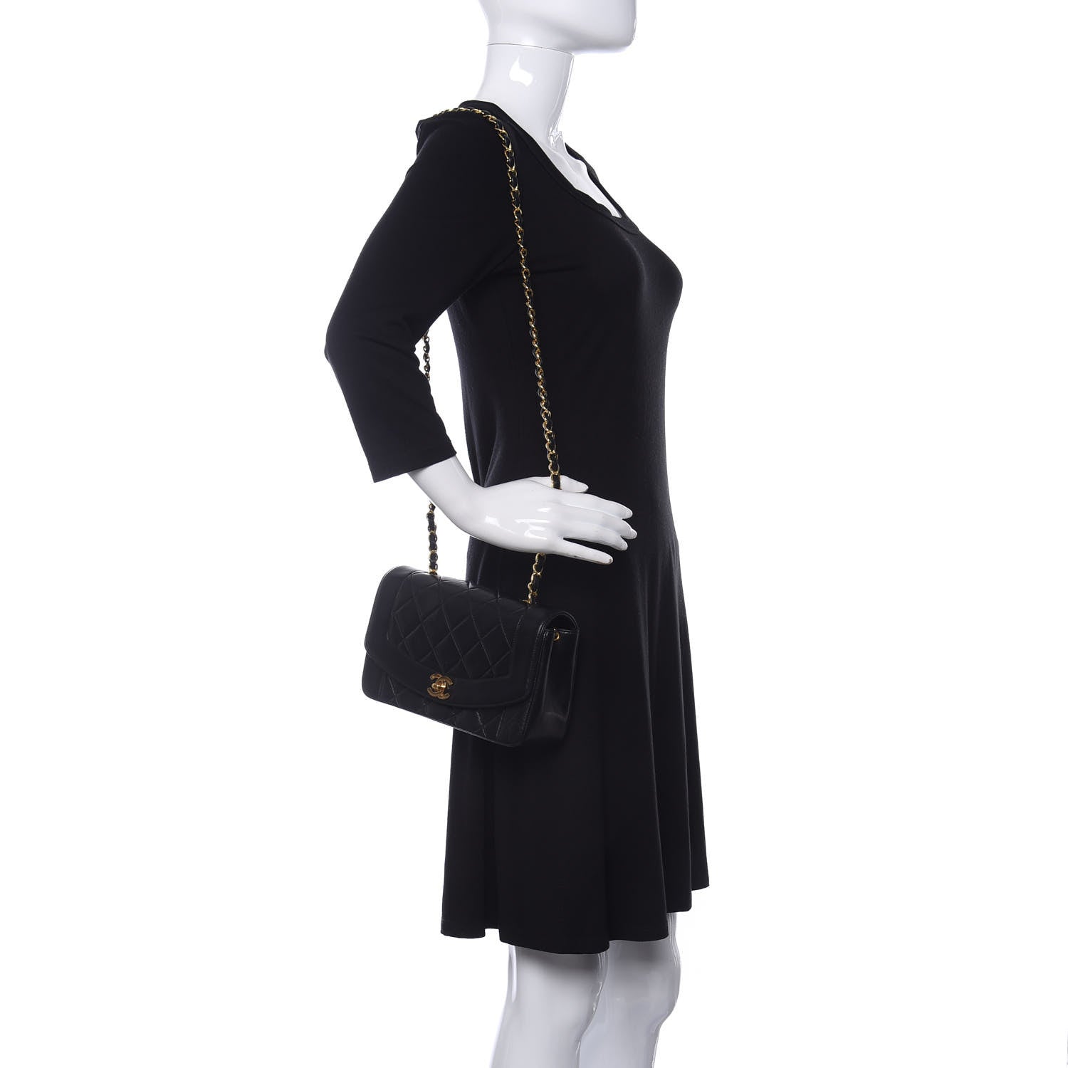 Chanel Lambskin Quilted Small Single Flap Black 2 of 14