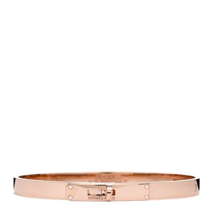 Hermes 18K Rose Gold Diamond PM Kelly Bracelet ST 1 of 4